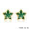 Imitation Van Cleef & Arpels Sweet Alhambra Star Earrings Yellow Gold,Malachite